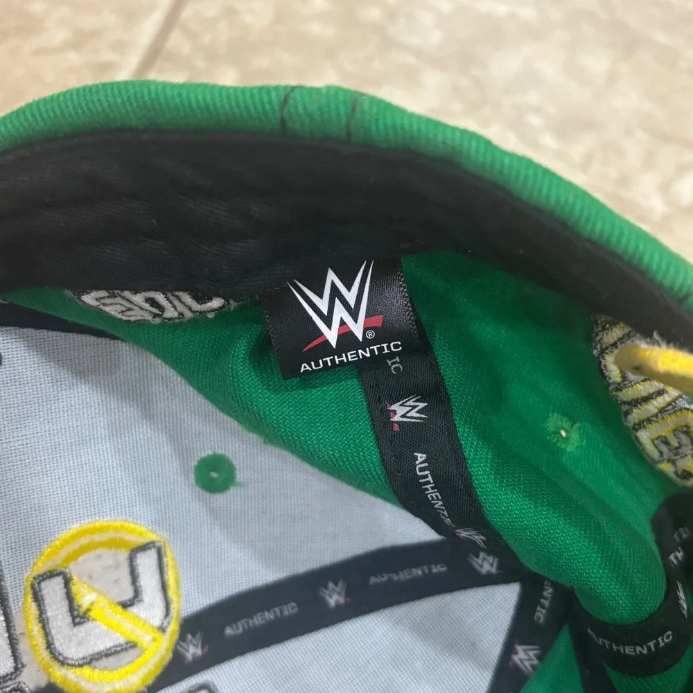 WWE John Cena U C ME Baseball Cap Green Yellow Hustle Loyalty Respect Hat